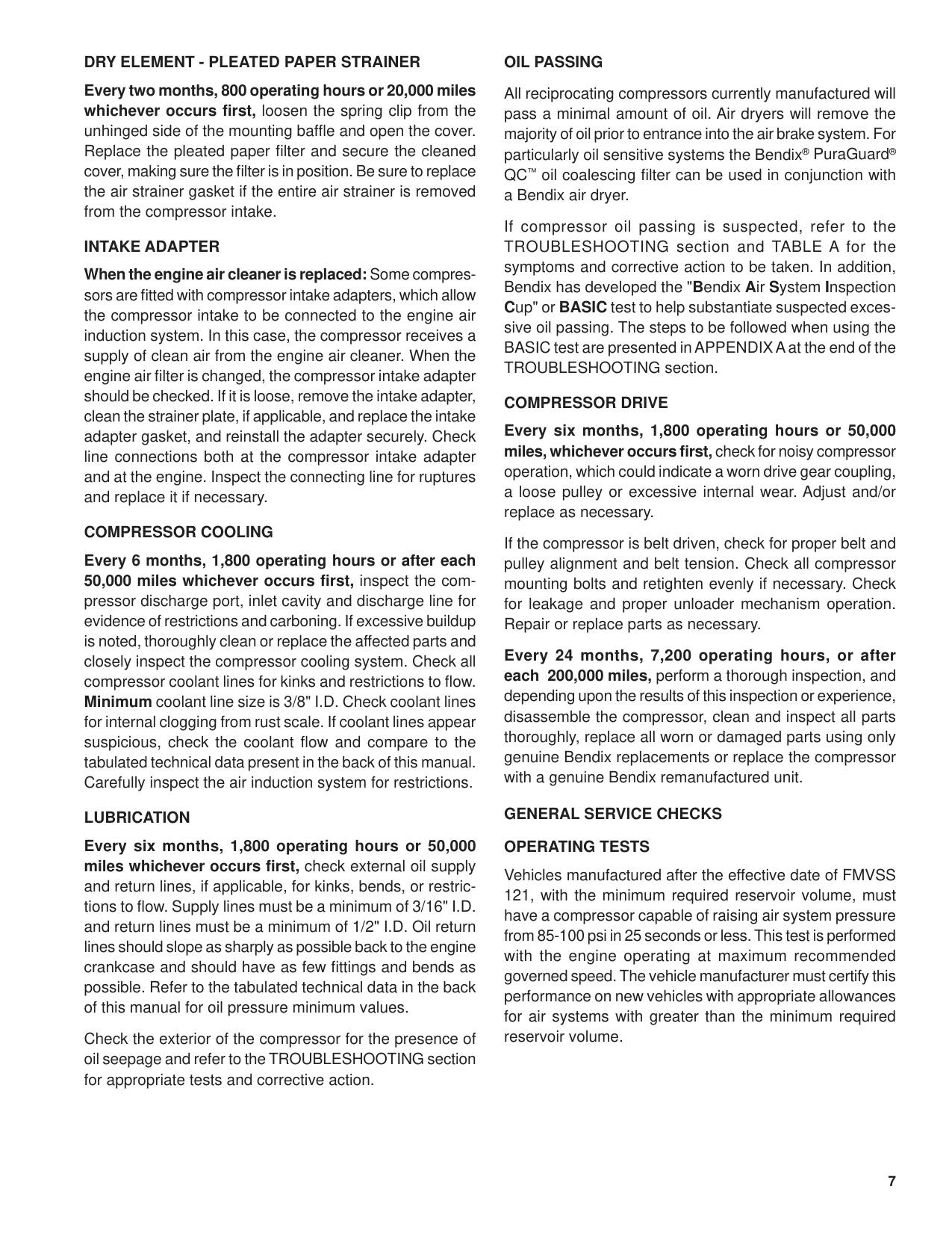 Bendix SD-01-344-TU-FLO-750 Service Data Parts Manual page 7: Dry Element - Pleated Paper Strainer