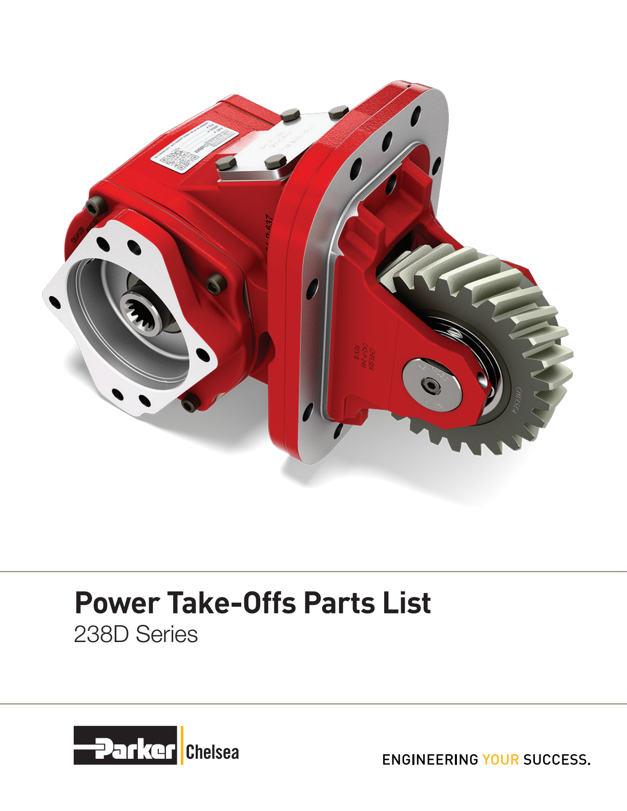 Chelsea PTO 238D Parts List Bill of Materials 238D Series exploded-view diagram