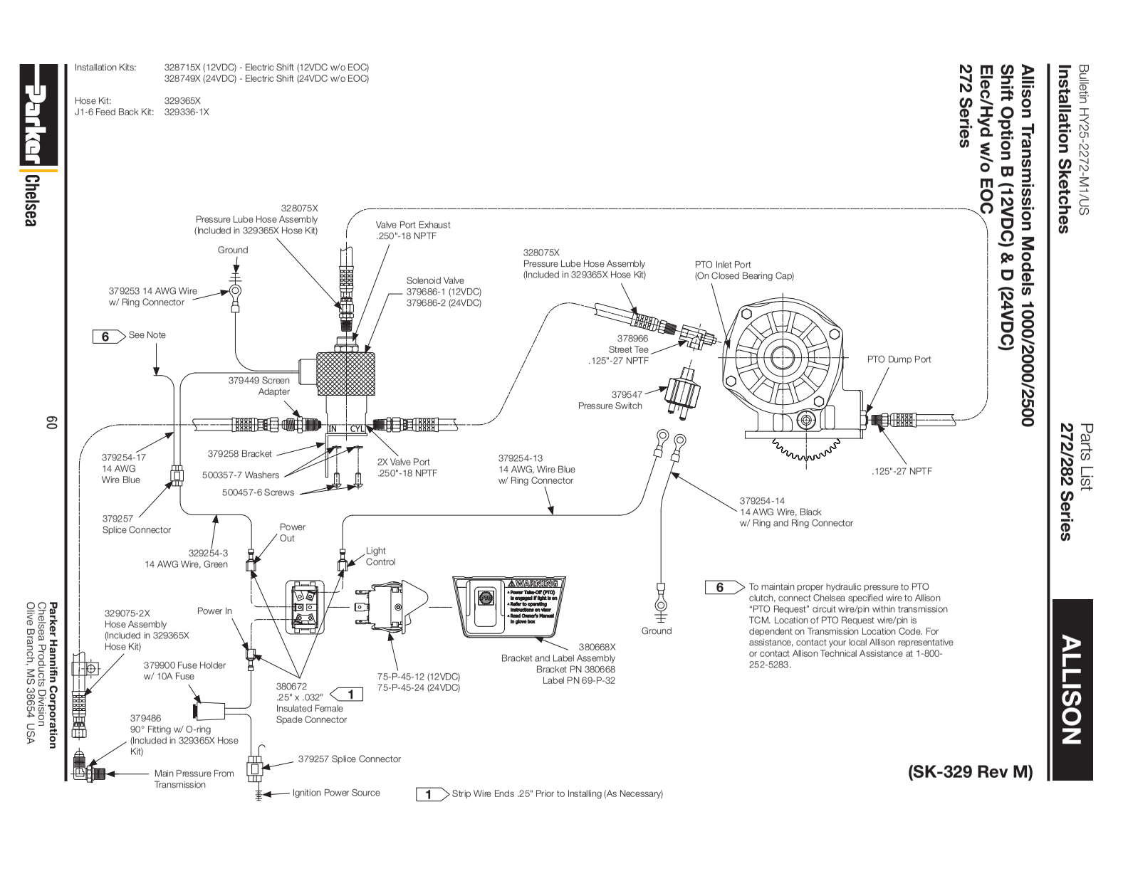 Chelsea PTO 272 Allison exploded-view diagram
