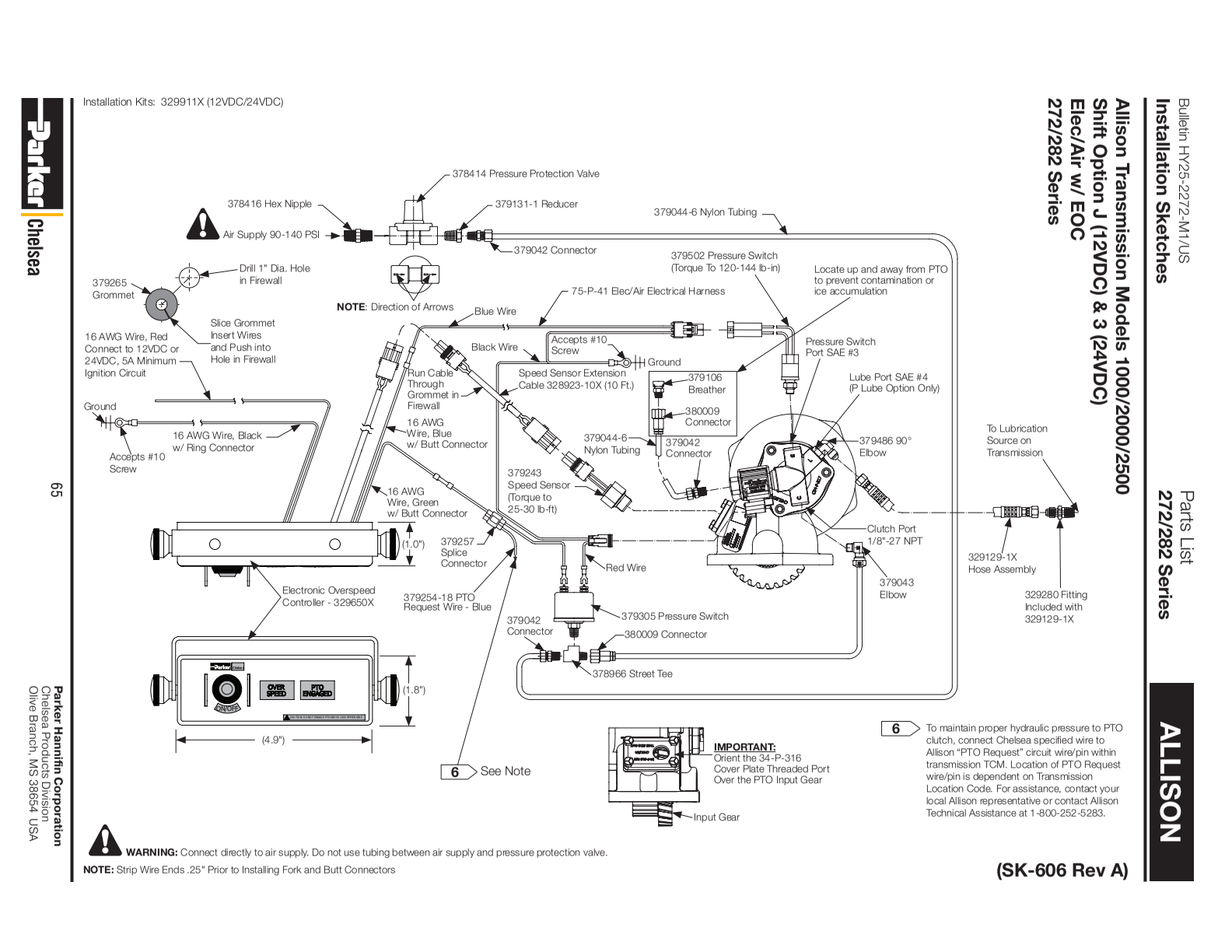 Chelsea PTO 272 Allison exploded-view diagram