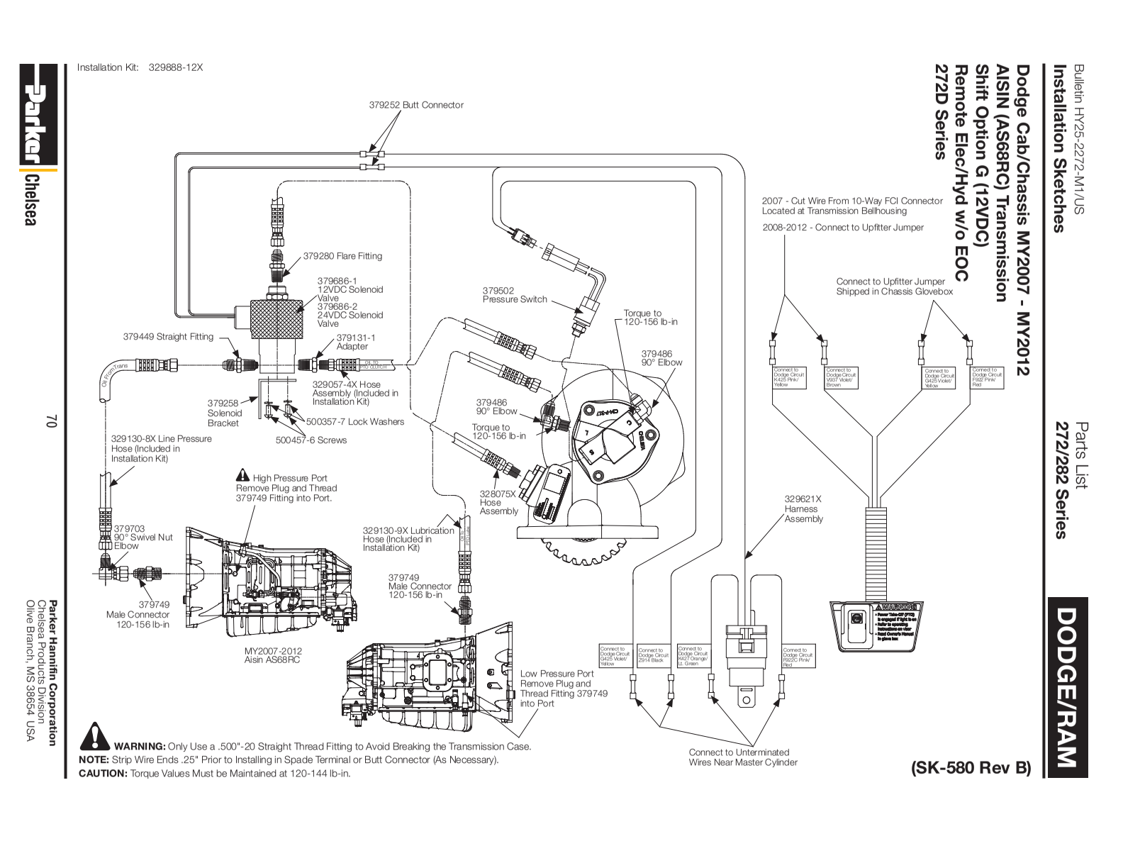 Chelsea PTO 272 Dodge/Ram exploded-view diagram