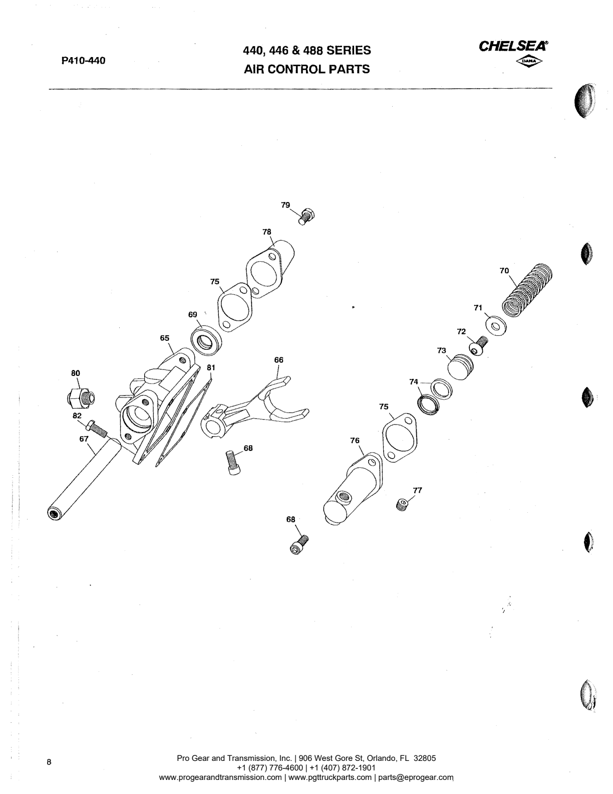 Chelsea PTO 446 - AIR Control Parts ( "A11 Designator) exploded-view diagram