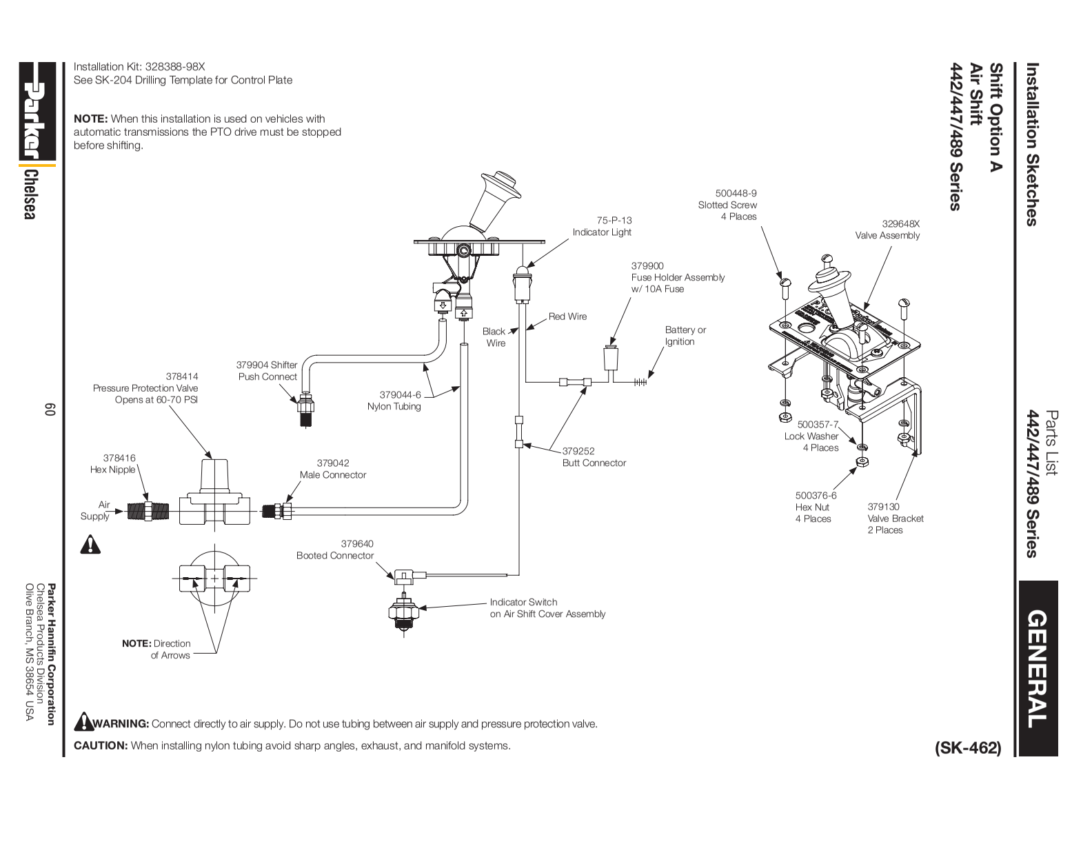 Chelsea PTO 447 General exploded-view diagram