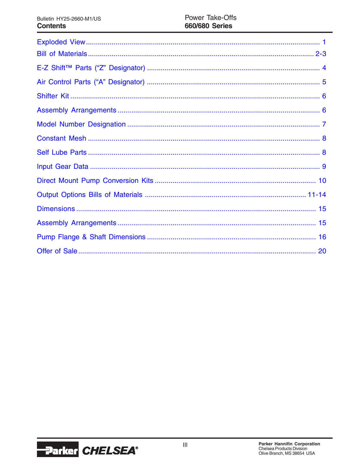 Chelsea PTO 660 Series Parts Manual (Free PDF) | Pro Gear and