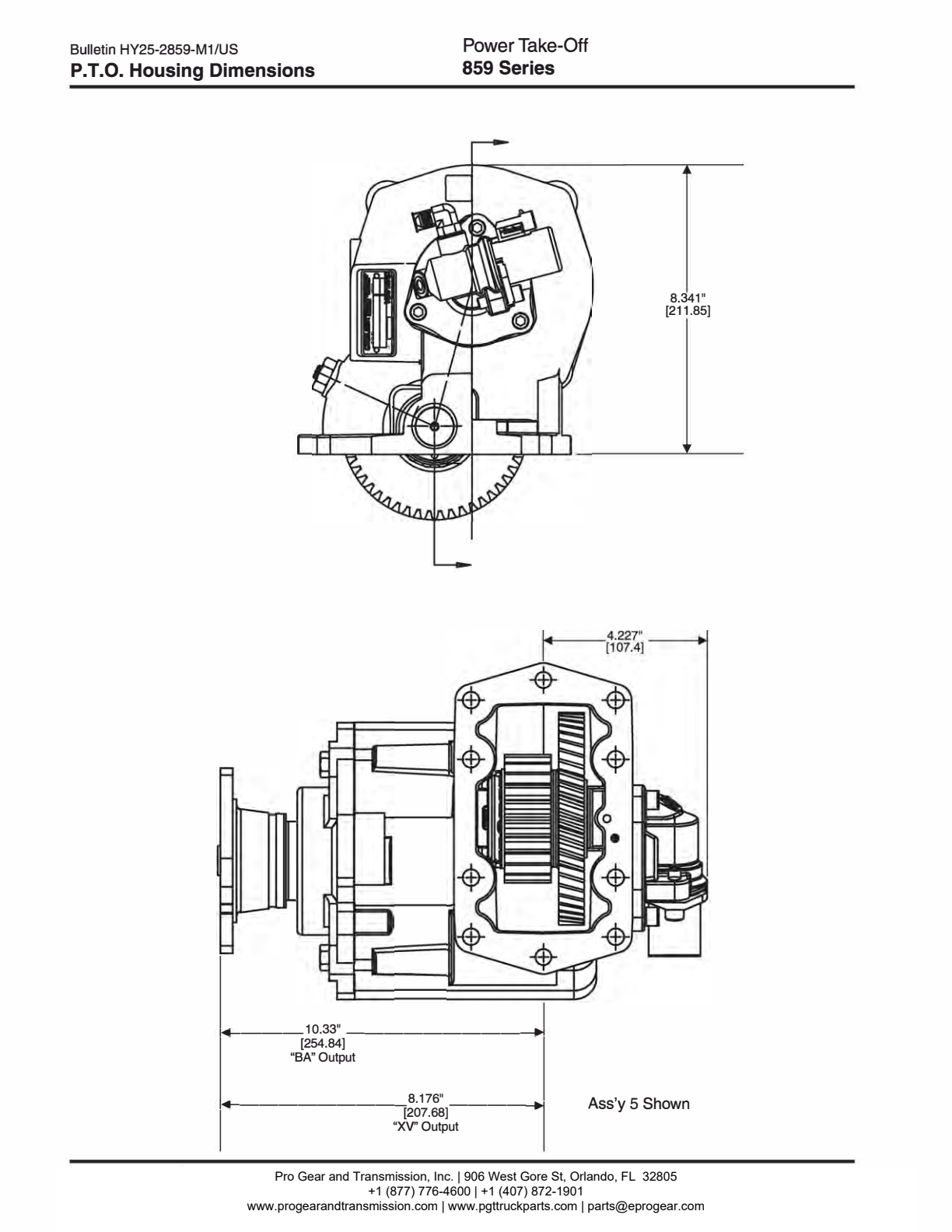 Chelsea PTO 859 1111� - exploded-view diagram