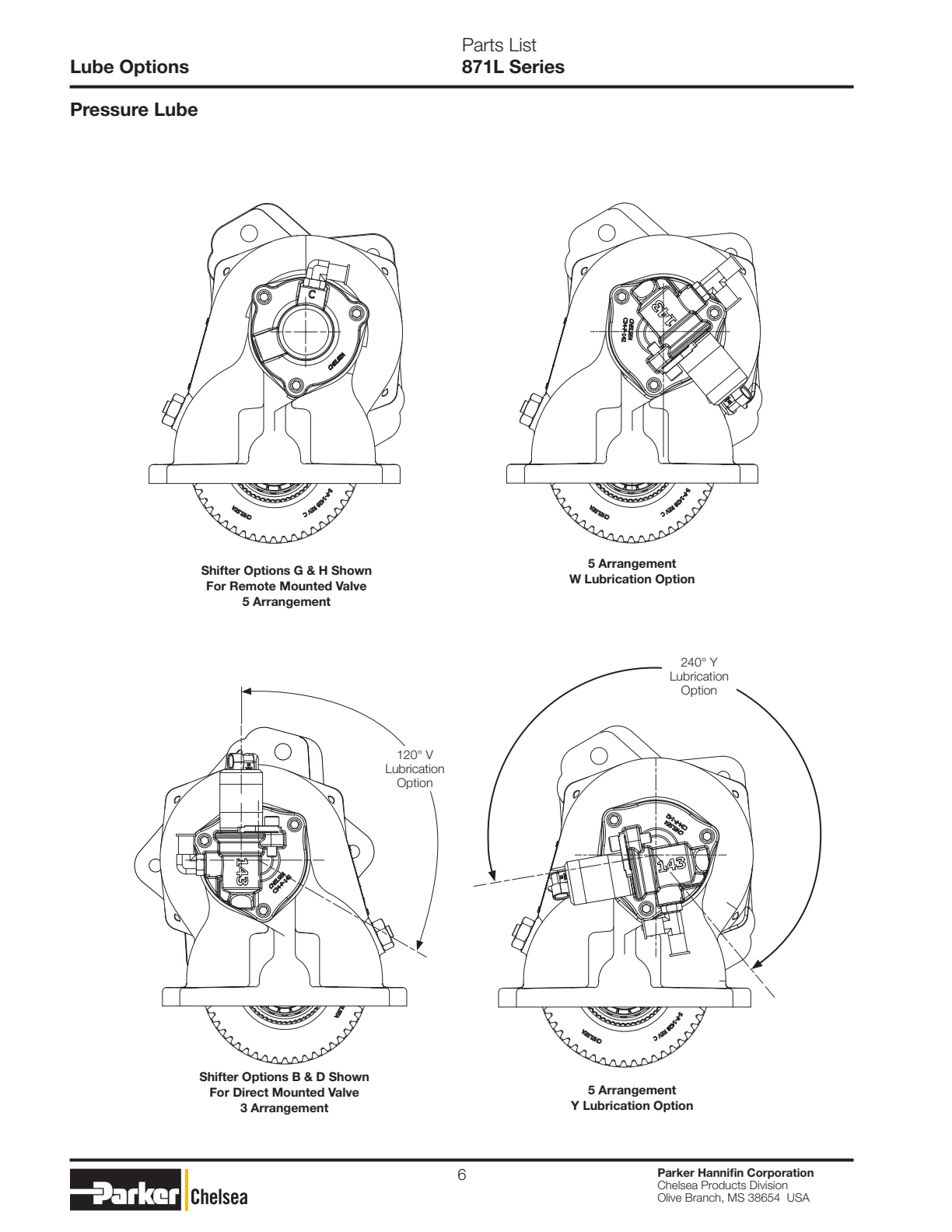 Chelsea PTO 871L Shift Options 871L Series Valve Cap Assembly 330175-*X exploded-view diagram