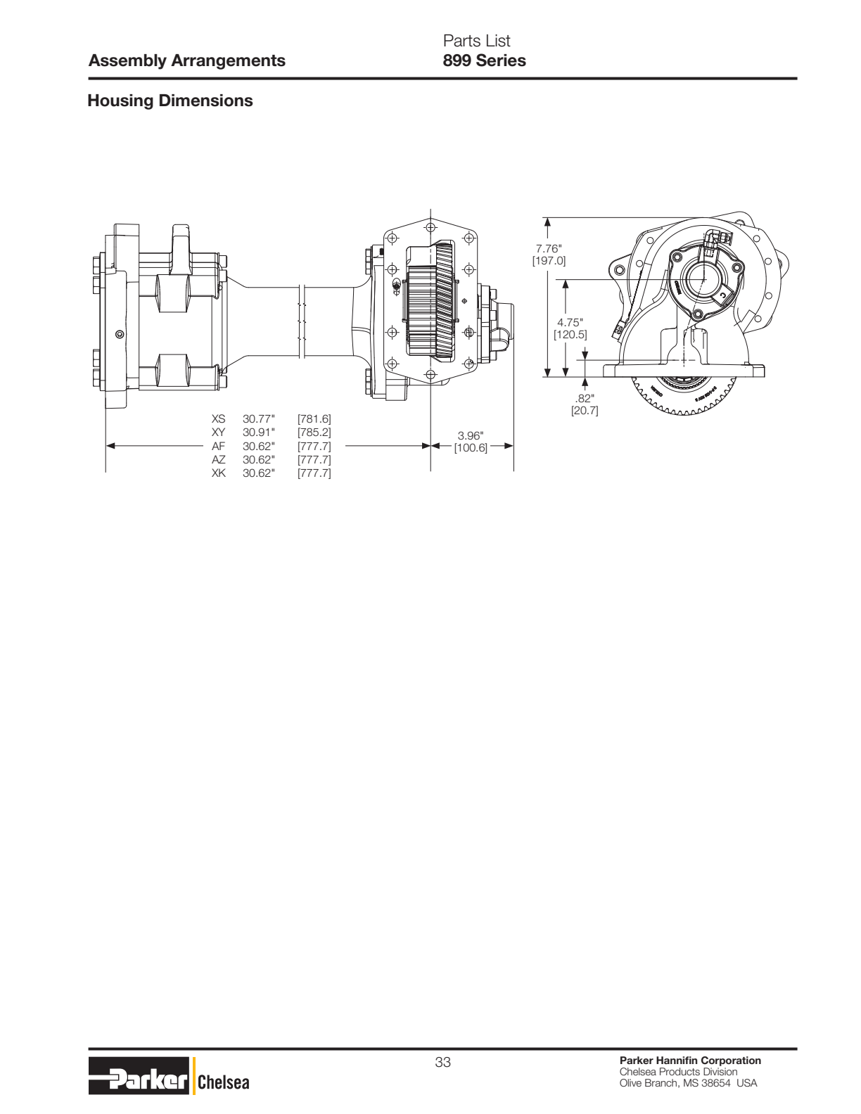 Chelsea PTO 899 Shift Options 899 Series Seal Cap Assembly 329895X exploded-view diagram