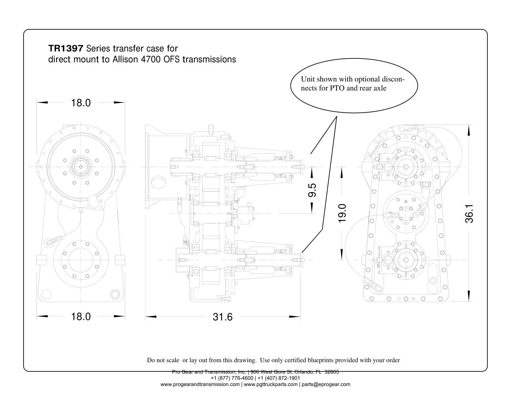 Cotta TRANSFERCASE-TR1397 Parts Manual page 3: TR1397 Series transfer case for