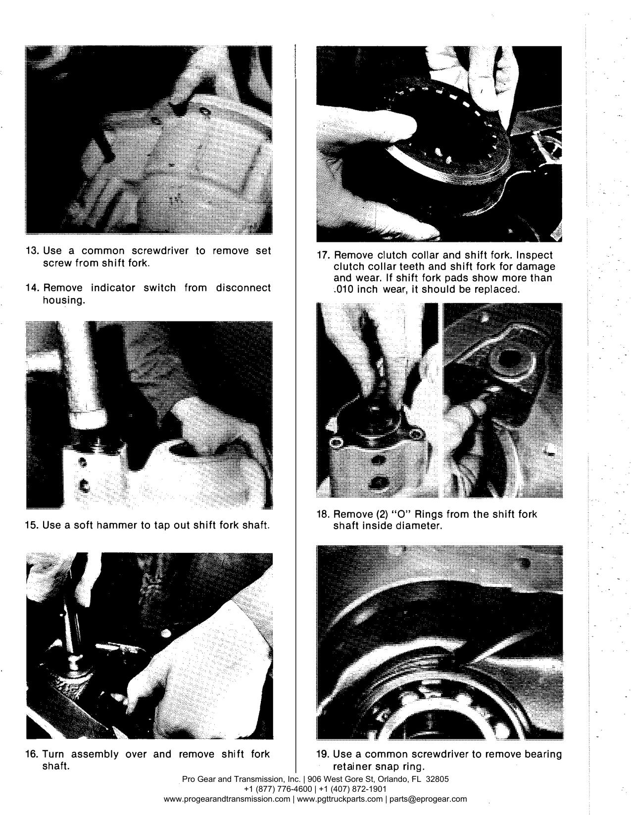 Spicer 791 Transfer Case Manual page 26: 13. Use a common screwdriver to remove set