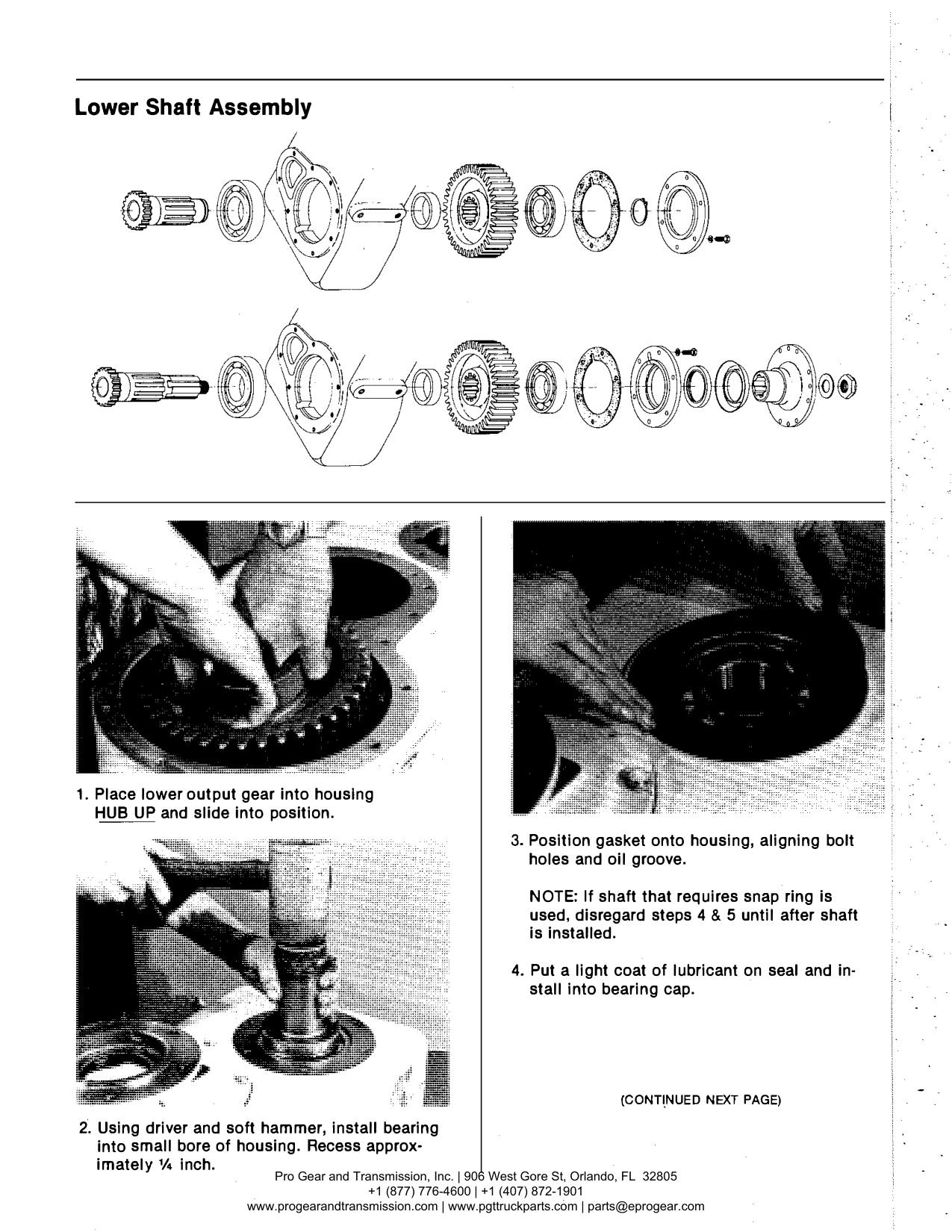 Spicer 791 Transfer Case Manual page 35: Lower Shaft Assembly