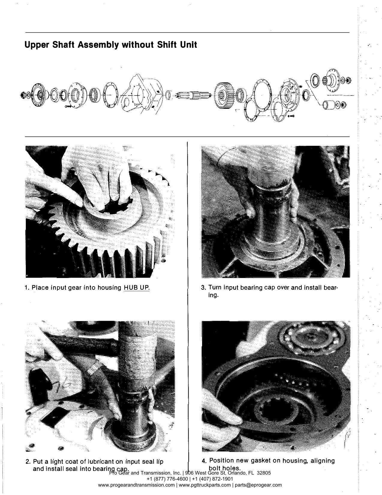 Spicer 791 Transfer Case Manual page 37: Upper Shaft Assembly without Shift Unit