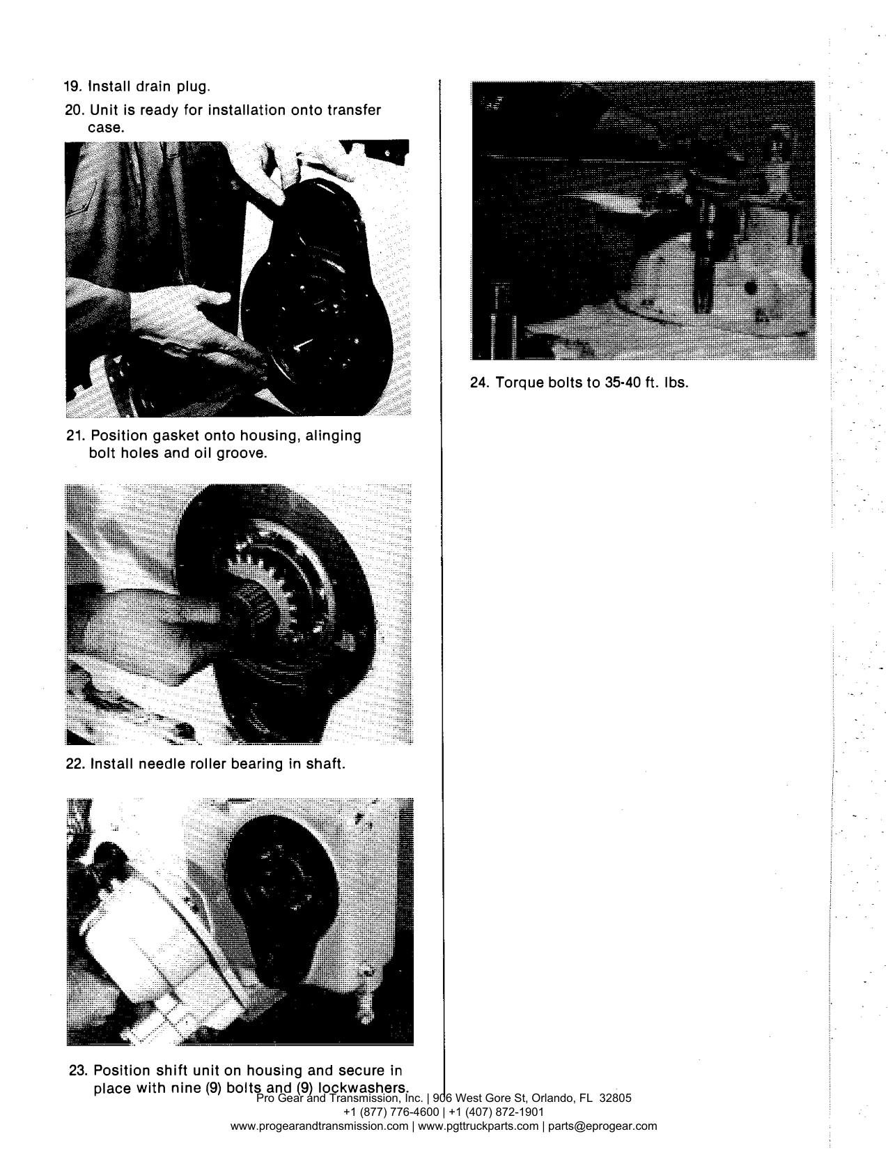 Spicer 791 Transfer Case Manual page 45: 19. Install drain plug.