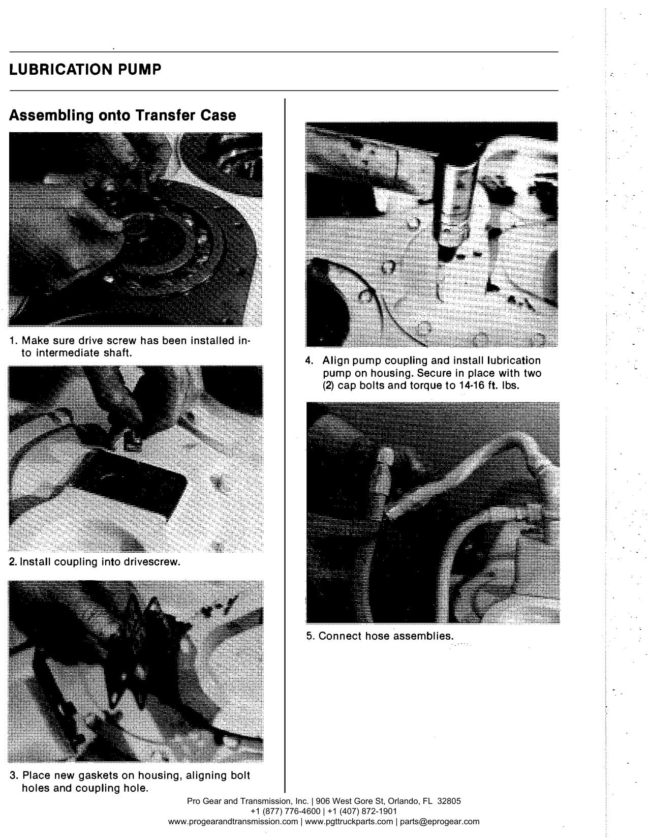 Spicer 791 Transfer Case Manual page 50: Lubrication Pump