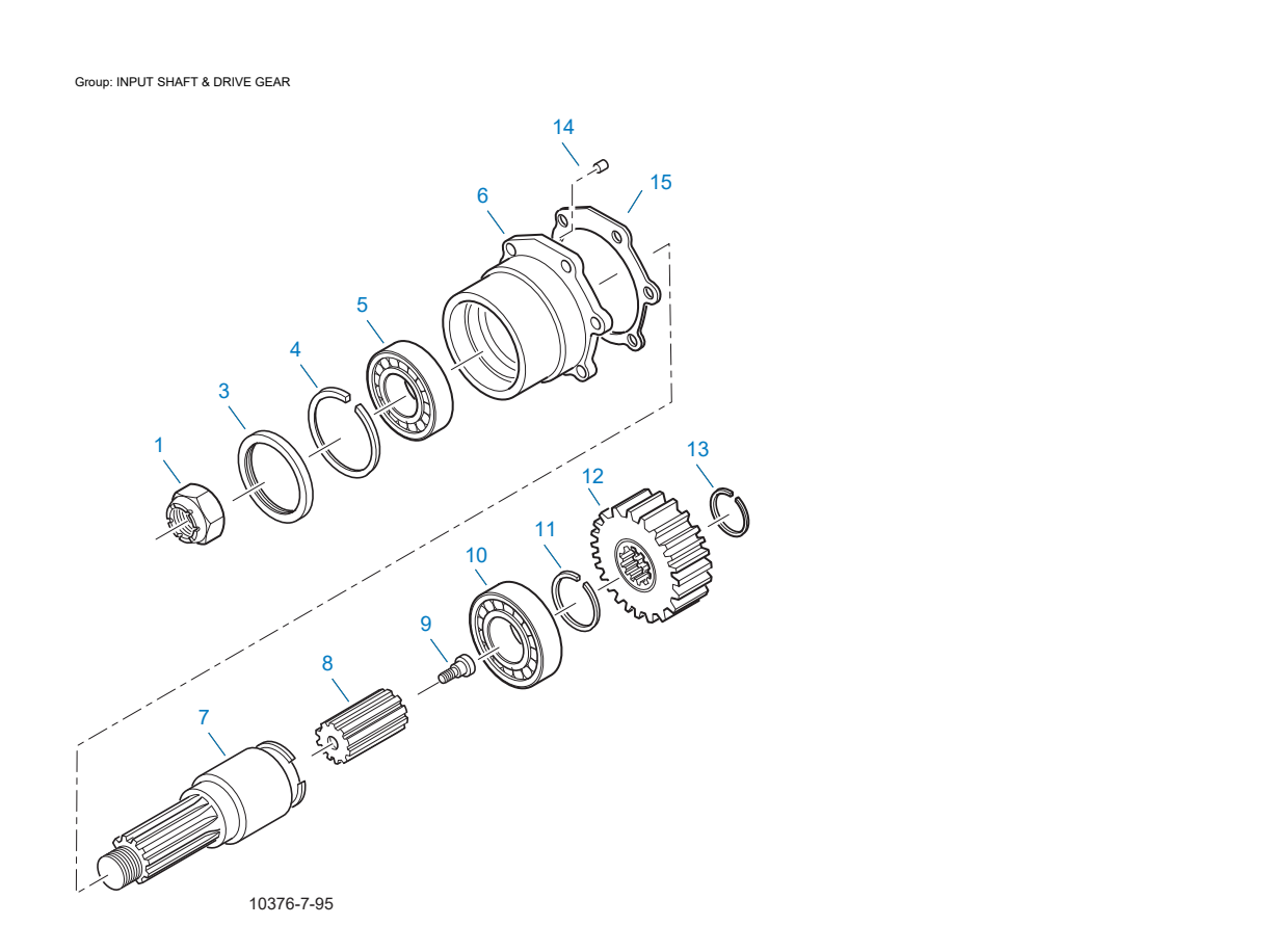 Eaton Fuller AT-1202 Input Shaft & Drive Gear exploded-view diagram