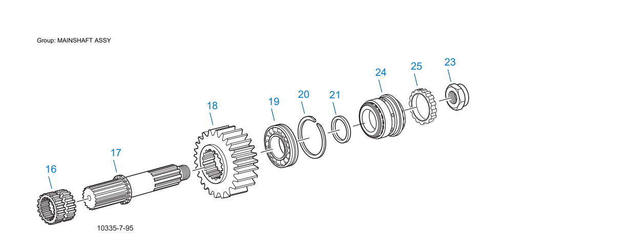 Eaton Fuller AT-1202 Mainshaft Assy exploded-view diagram