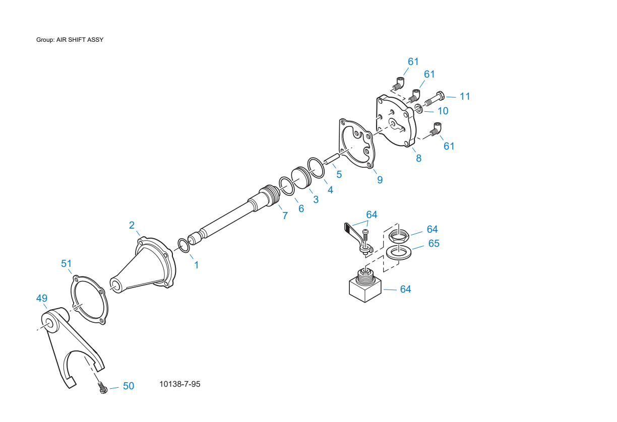 Eaton Fuller AT-1202 Air Shift Assy exploded-view diagram