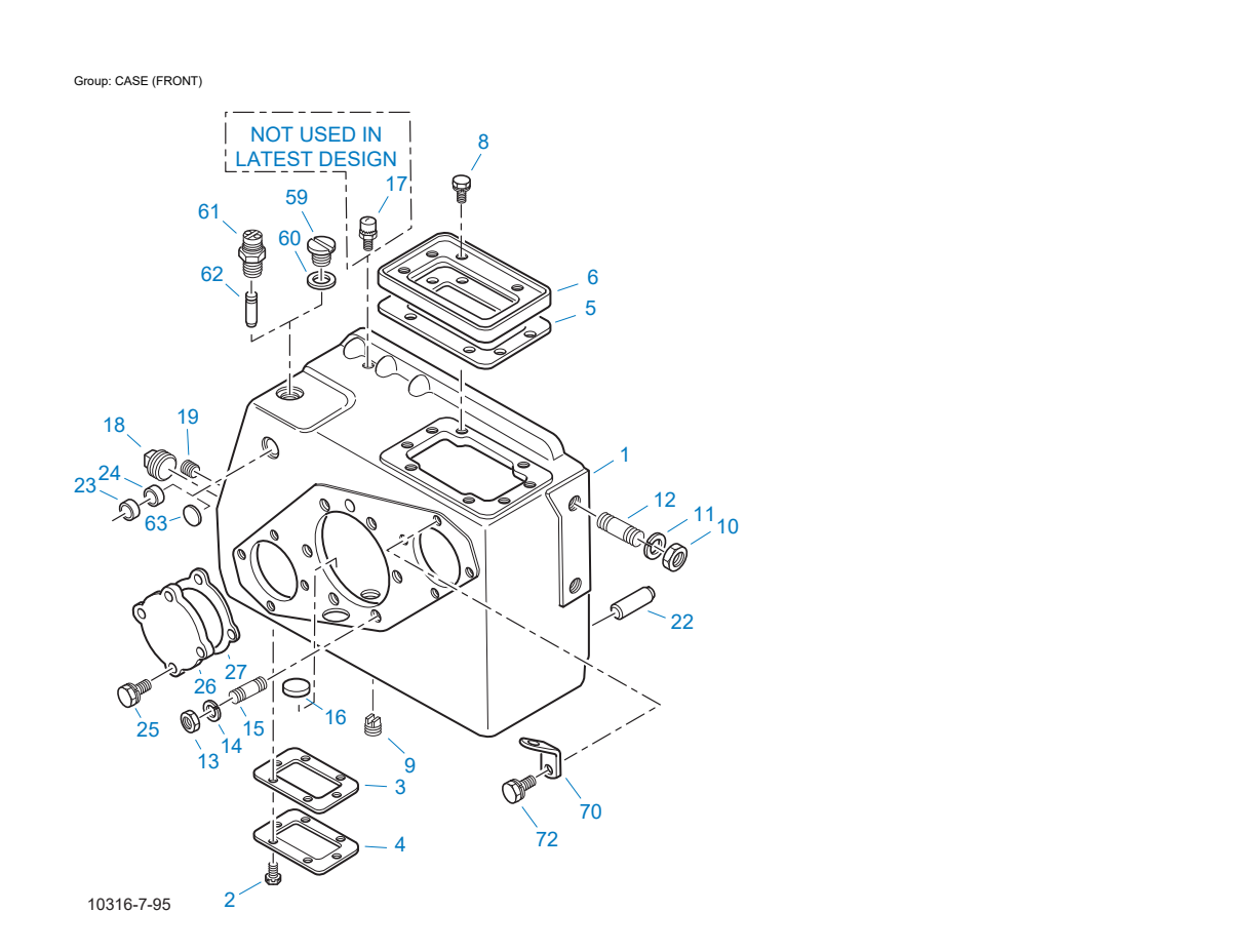Eaton Fuller AT-1202 Case (Front) exploded-view diagram