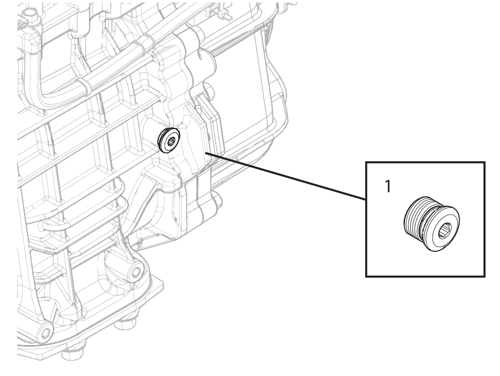 Diagrama de despiece: Tapón, sensor de presión de fluido, Eaton Endurant HD