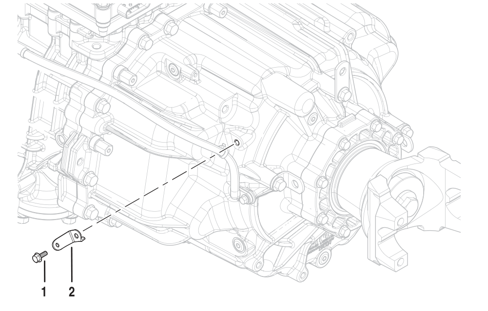 Diagrama de despiece: Tornillo del soporte del arnés del sensor de velocidad de salida, Eaton Endurant HD