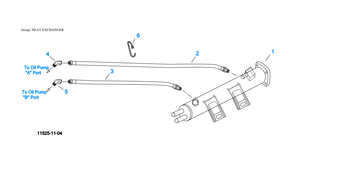 Eaton Fuller FO-16D313E-LEP Heat Exchanger exploded-view diagram