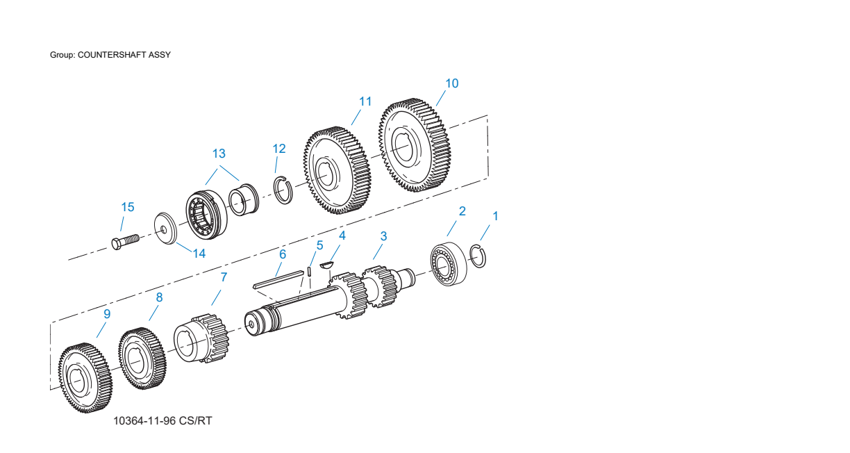 Eaton Fuller FO-16E310C-VAS Countershaft Assy exploded-view diagram