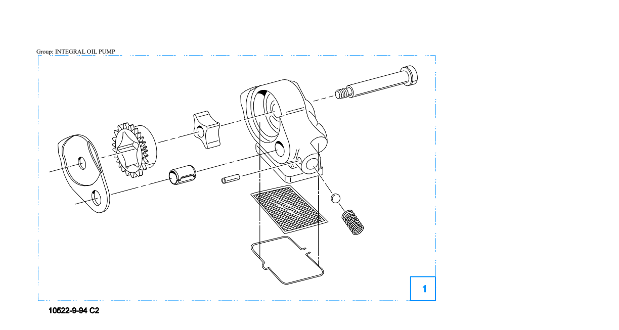 Eaton Fuller FRF-15210B Integral Oil Pump exploded-view diagram
