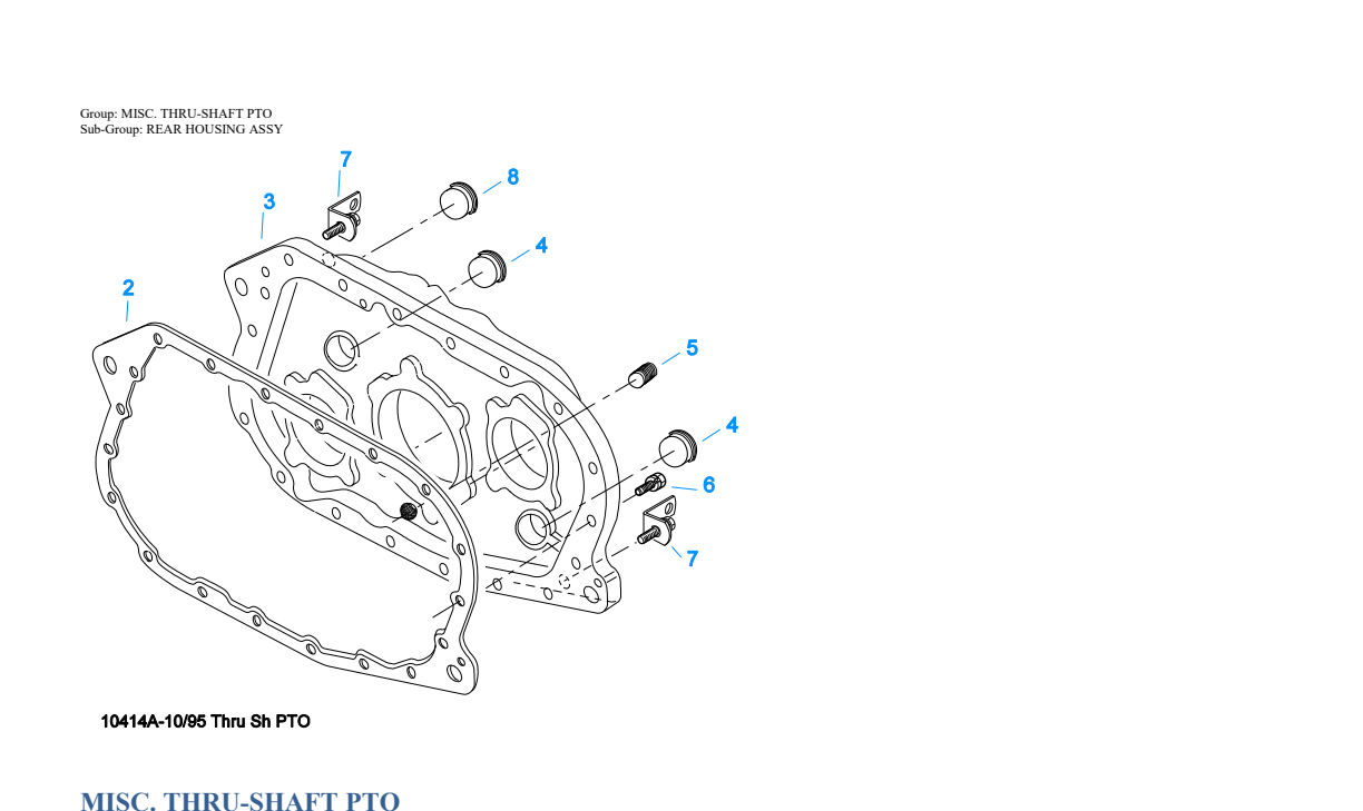 Eaton Fuller FRF-15210B Misc. Thru-Shaft Pto exploded-view diagram