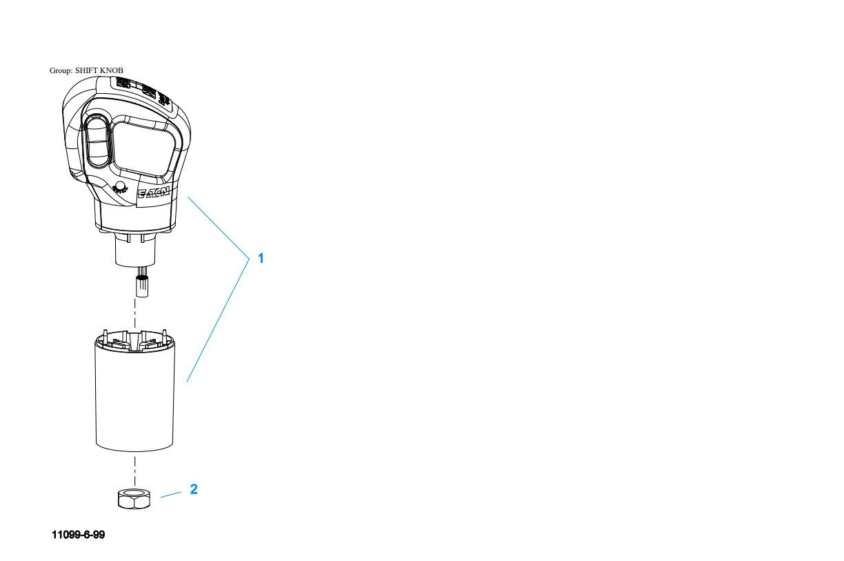 Diagrama de despiece: Perilla de cambios, Eaton Fuller FRLO-14410C-T2