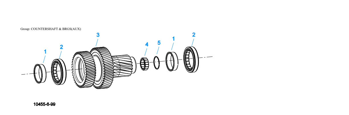 Eaton Fuller FRLO-16410C-T2 Countershaft & Brgs(Aux) exploded-view diagram