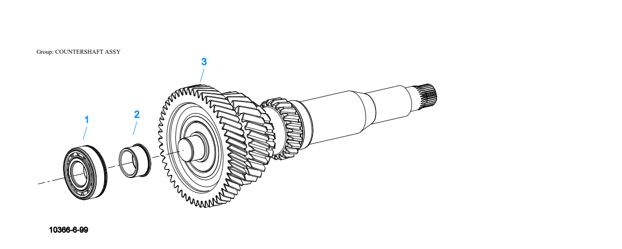 Eaton Fuller FRLO-16410C-T2 Countershaft Assy exploded-view diagram
