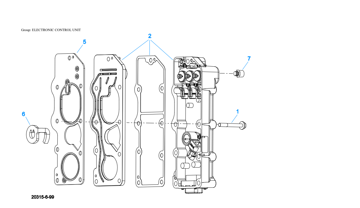 Eaton Fuller FRLOF-14410C Electronic Control Unit exploded-view diagram