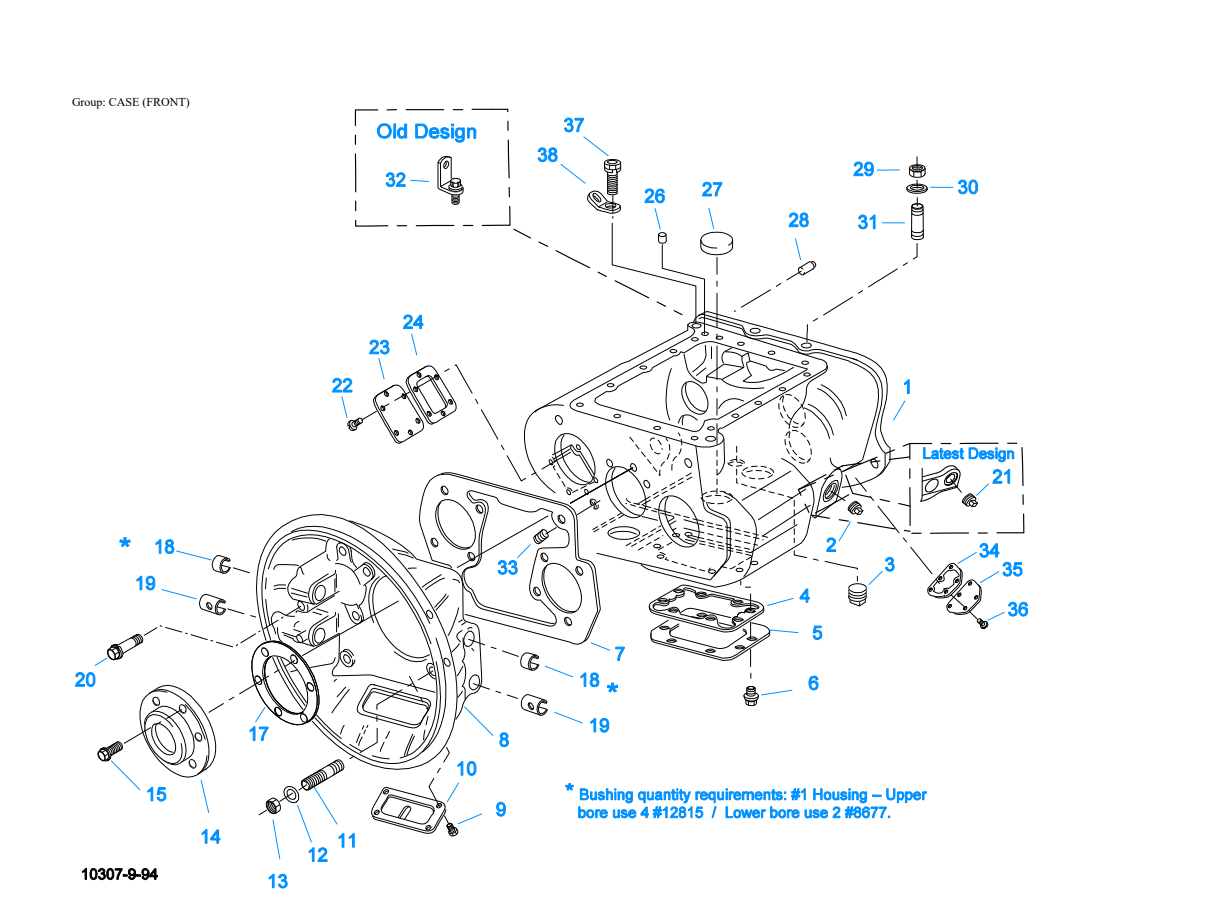 Eaton Fuller FRO-11210C Case (Front) exploded-view diagram