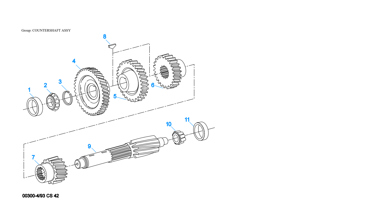 Eaton Fuller FS-4005B Countershaft Assy exploded-view diagram