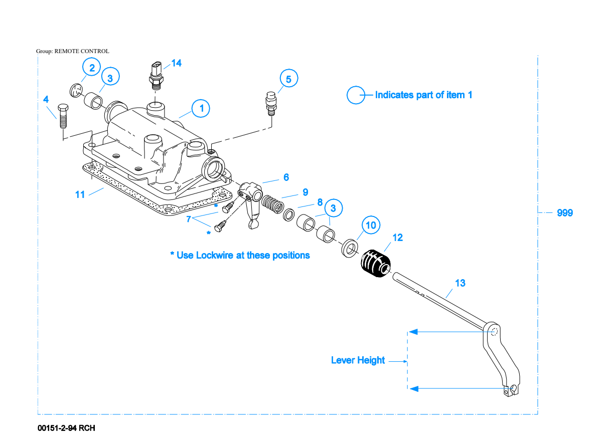 Eaton Fuller FS-4205B Remote Control exploded-view diagram