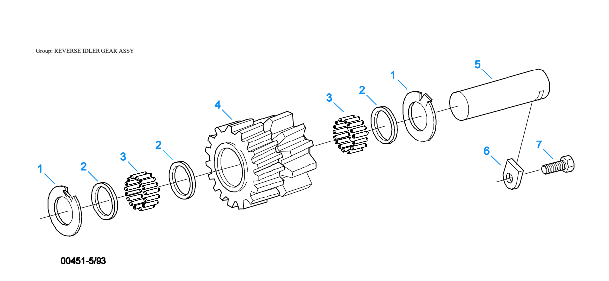 Eaton Fuller FS-5005A Reverse Idler Gear Assy exploded-view diagram
