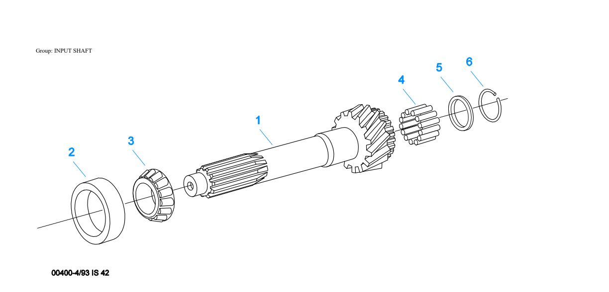 Eaton Fuller FS-5005B Input Shaft exploded-view diagram
