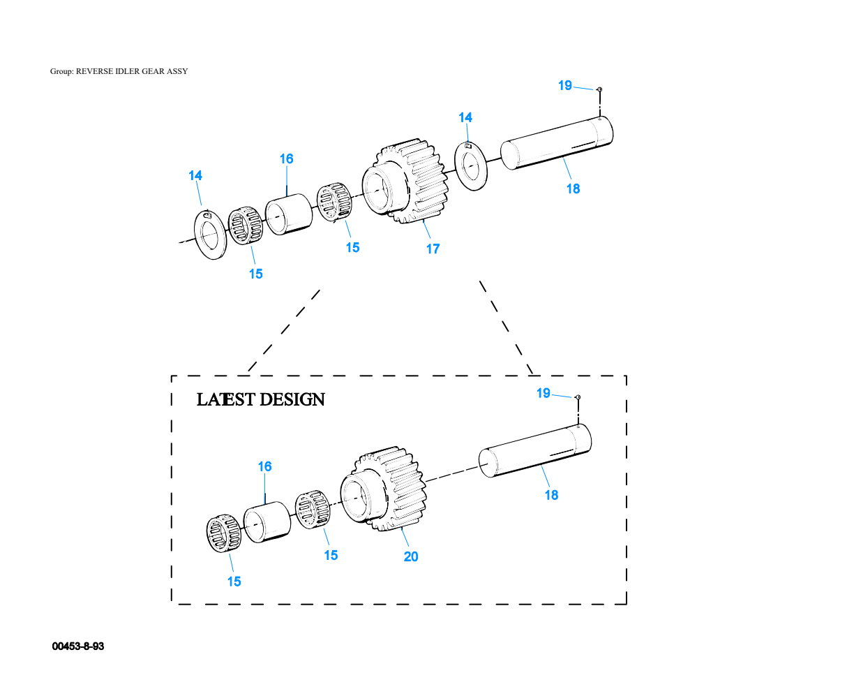 Eaton Fuller FS-5306A Reverse Idler Gear Assy exploded-view diagram