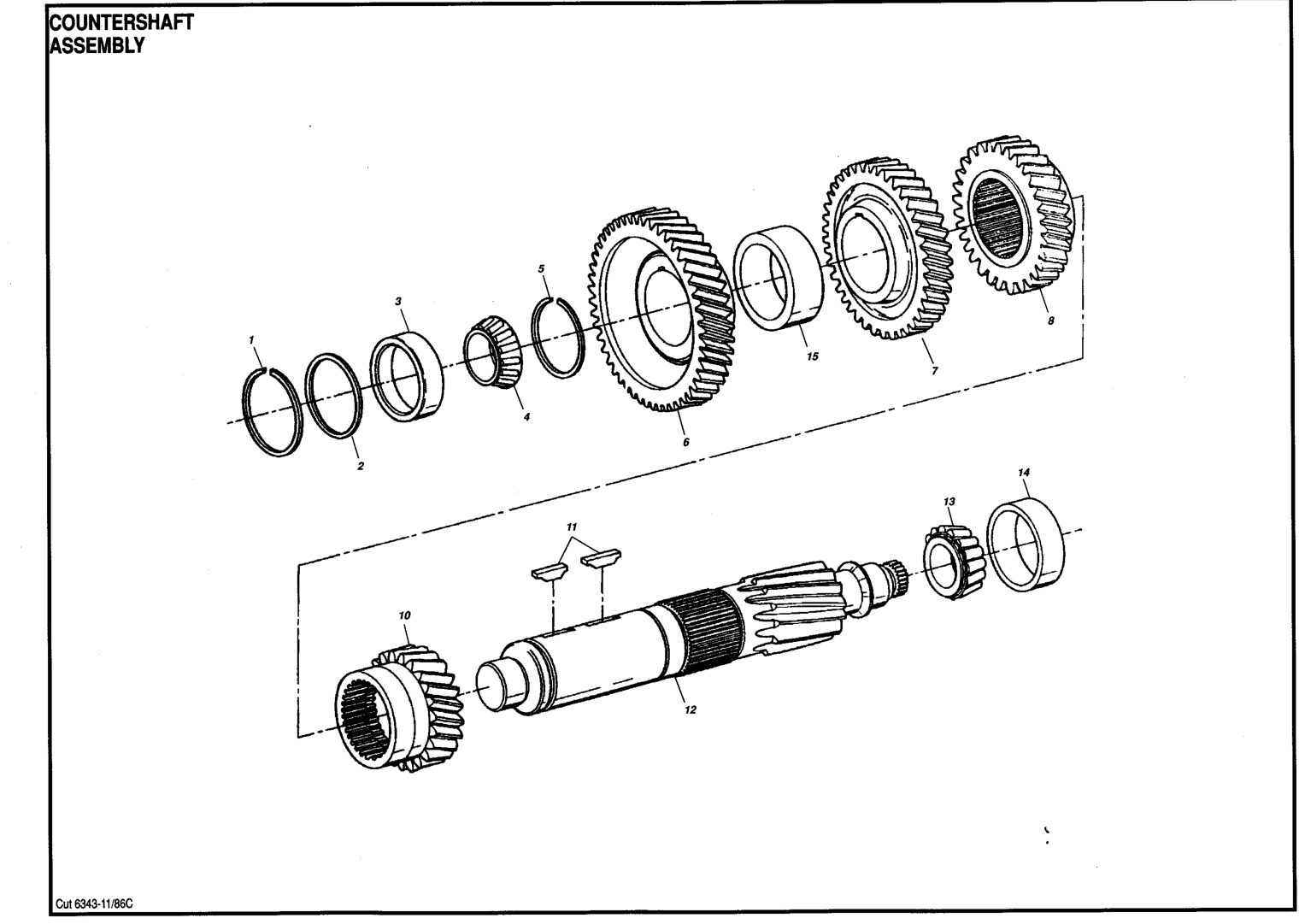 Diagrama de despiece: Contraflecha, Eaton Fuller FS-6005