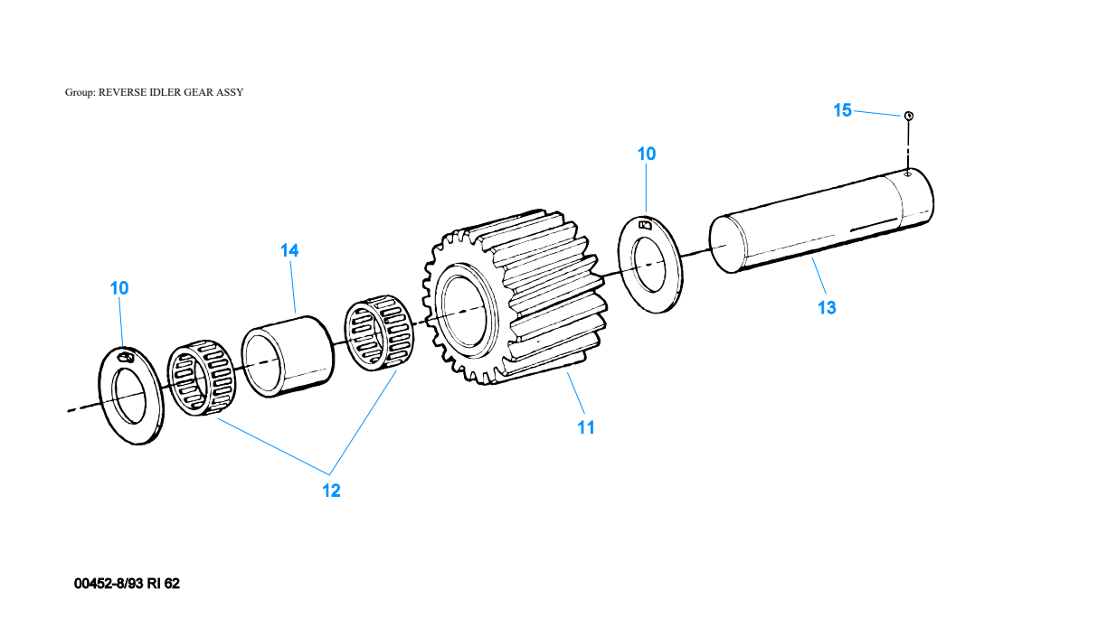 Eaton Fuller FS-6305A Reverse Idler Gear Assy exploded-view diagram