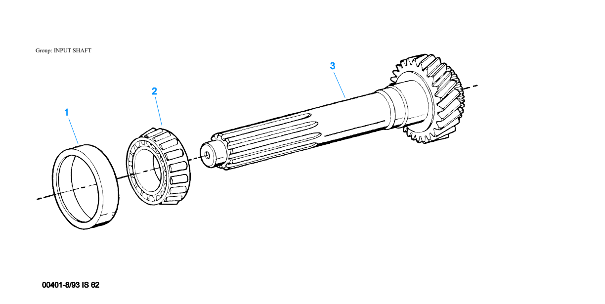 Eaton Fuller FS-6406A Input Shaft exploded-view diagram