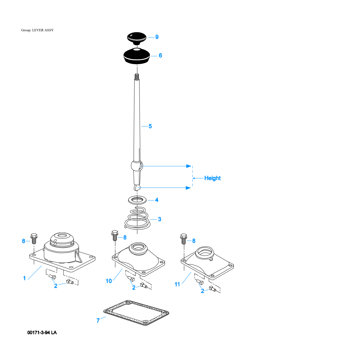 Eaton Fuller FSO-8406A Lever Assy exploded-view diagram