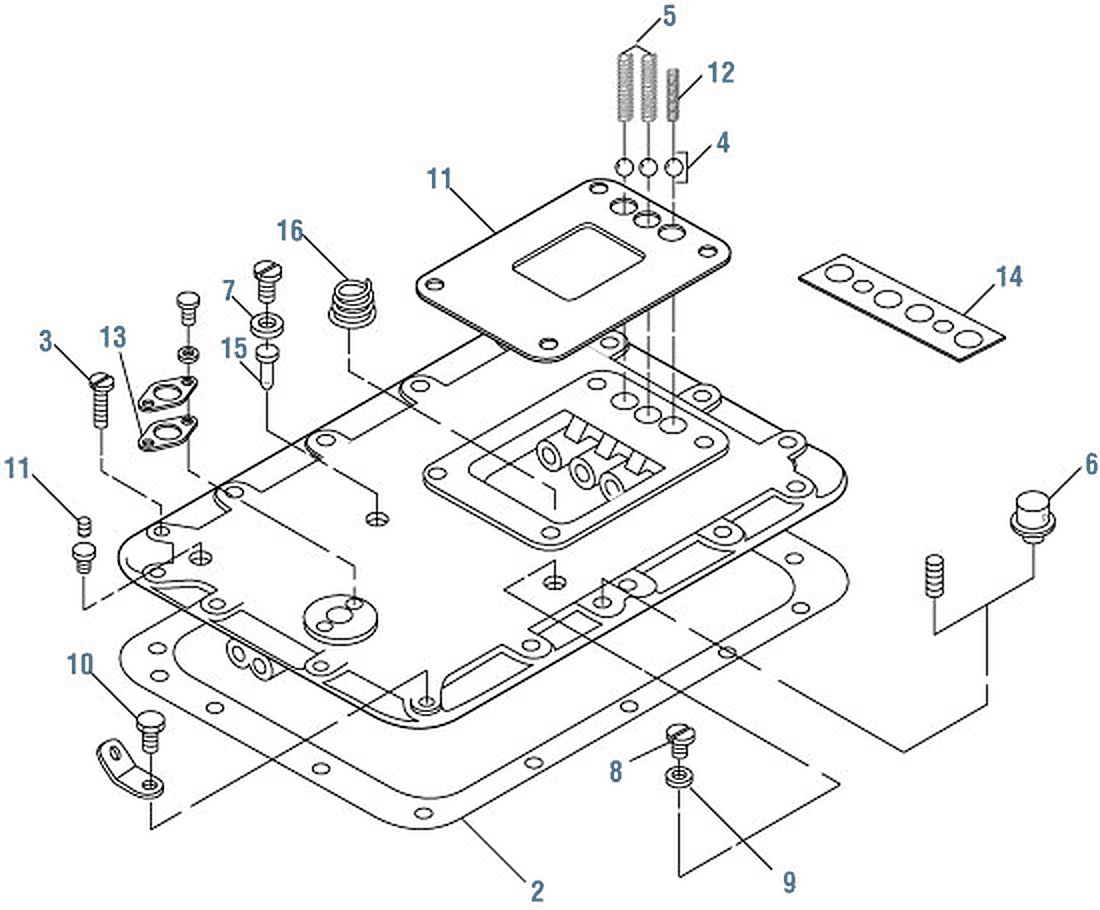 Diagrama de despiece: Componentes de la tapa, Eaton Fuller RT/RTO-9513