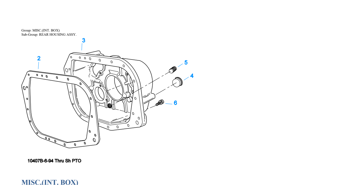 Diagrama de despiece: Varios (caja intermedia), Eaton Fuller RT-11715