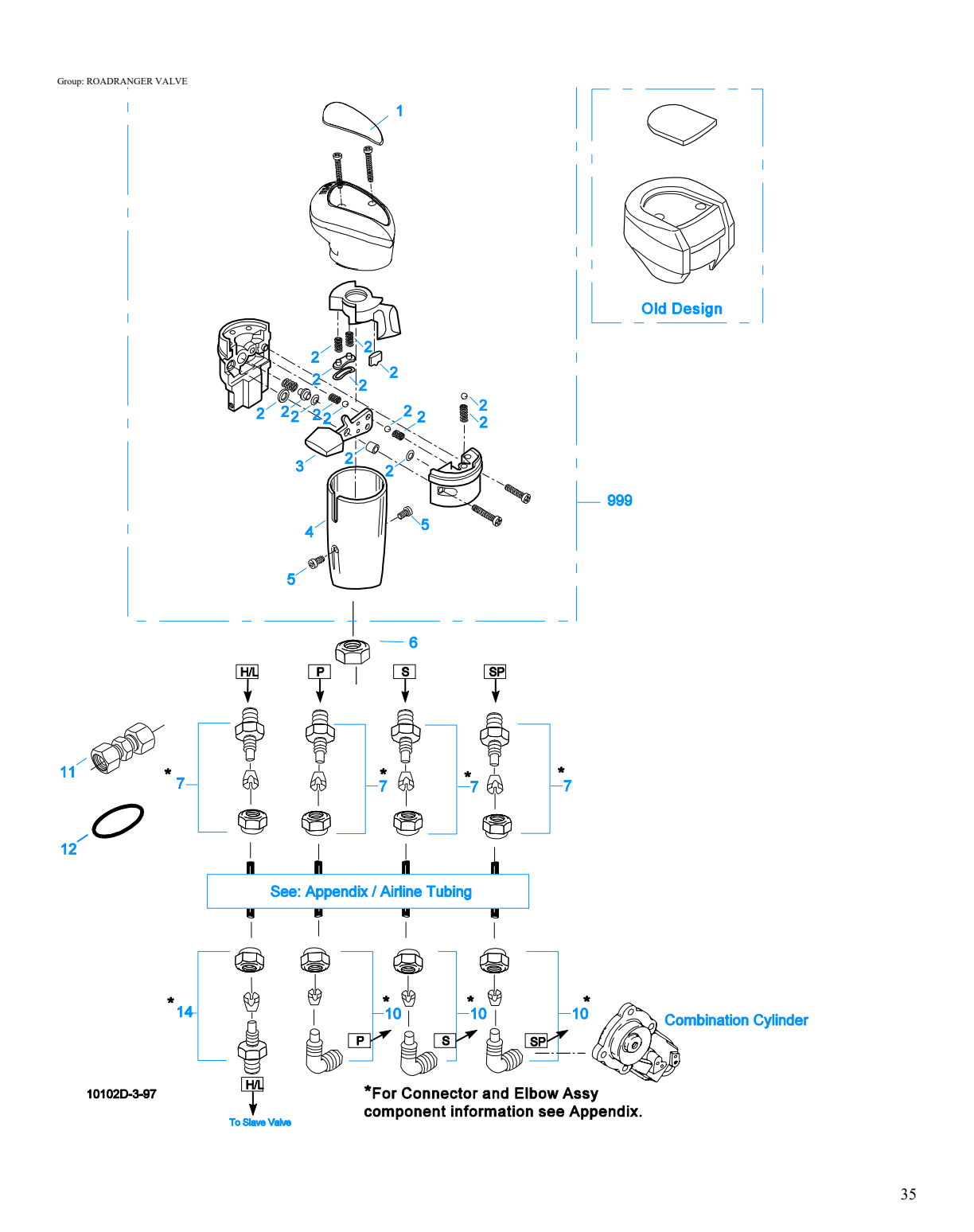 Eaton Fuller RT-11715 Roadranger Valve exploded-view diagram