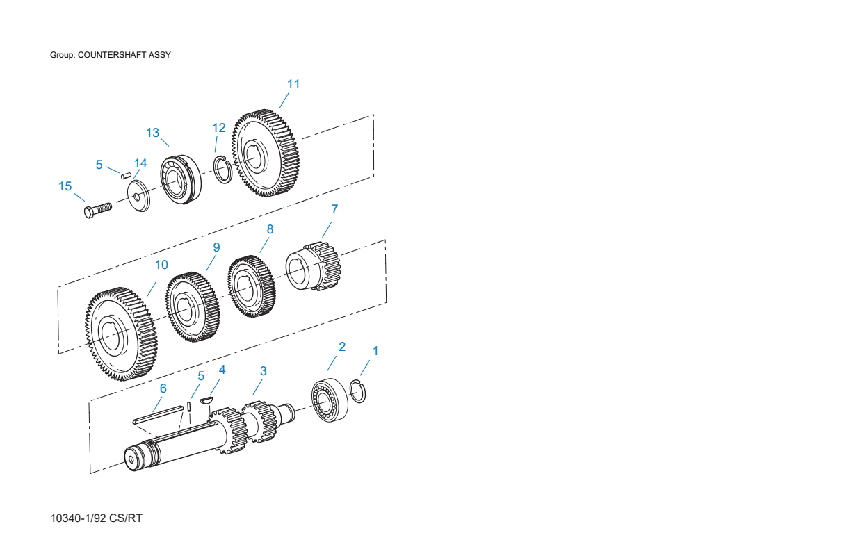 Eaton Fuller RT-12709H Countershaft Assy exploded-view diagram
