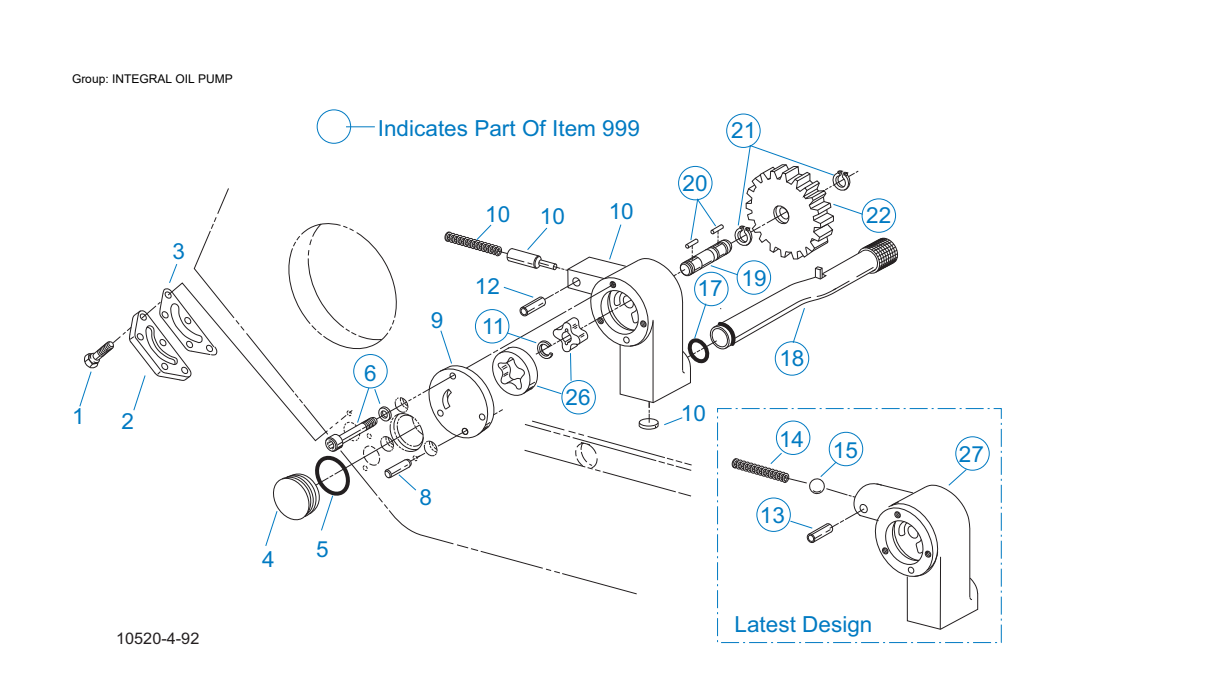 Eaton Fuller RT-12709H Integral Oil Pump exploded-view diagram