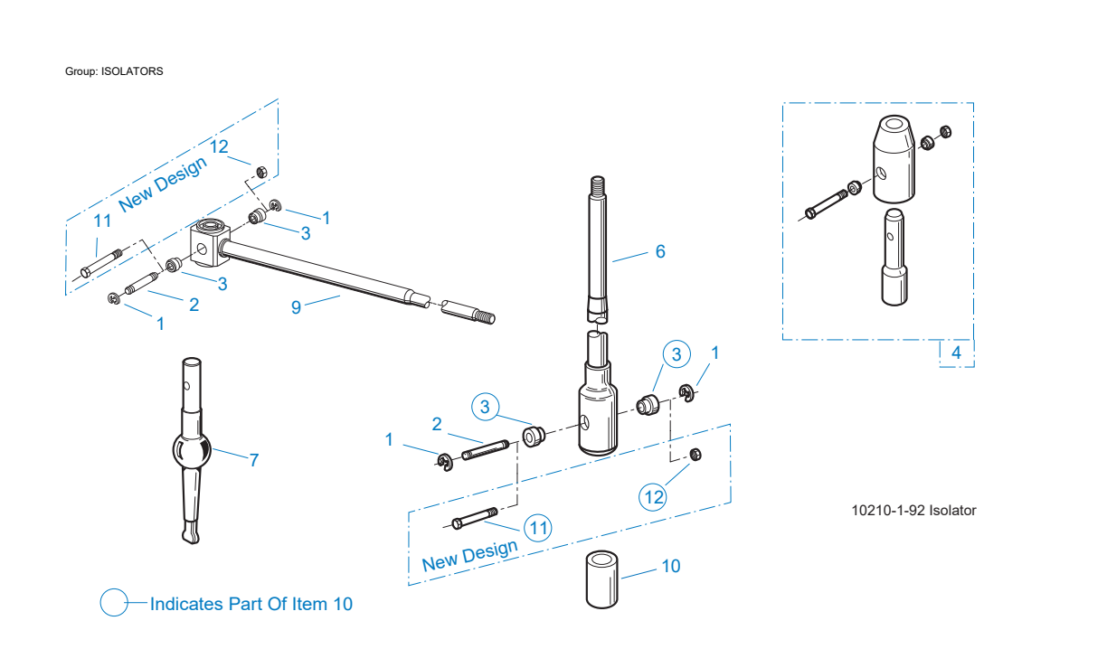 Eaton Fuller RT-12709H Isolators exploded-view diagram