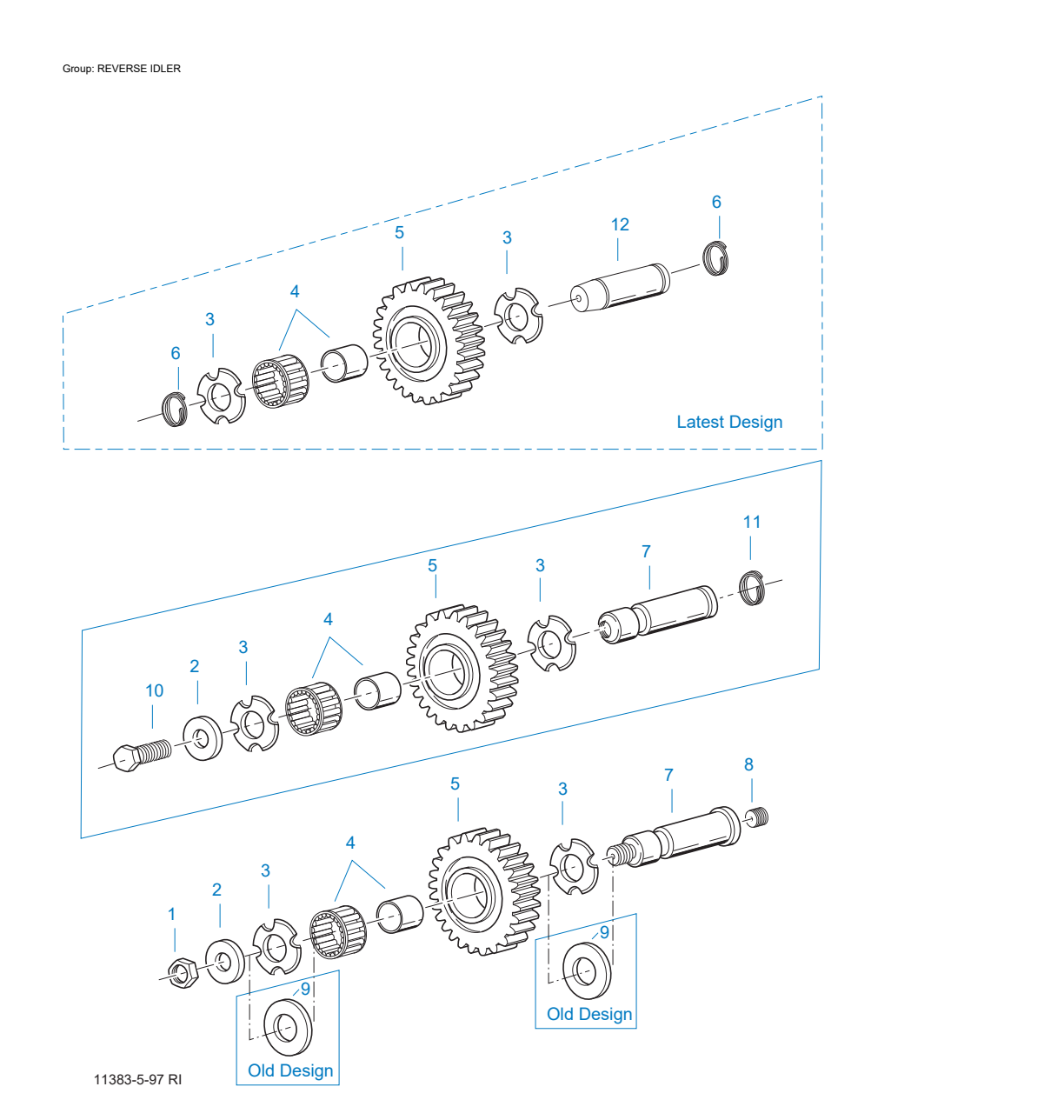 Eaton Fuller RT-12709H Reverse Idler exploded-view diagram
