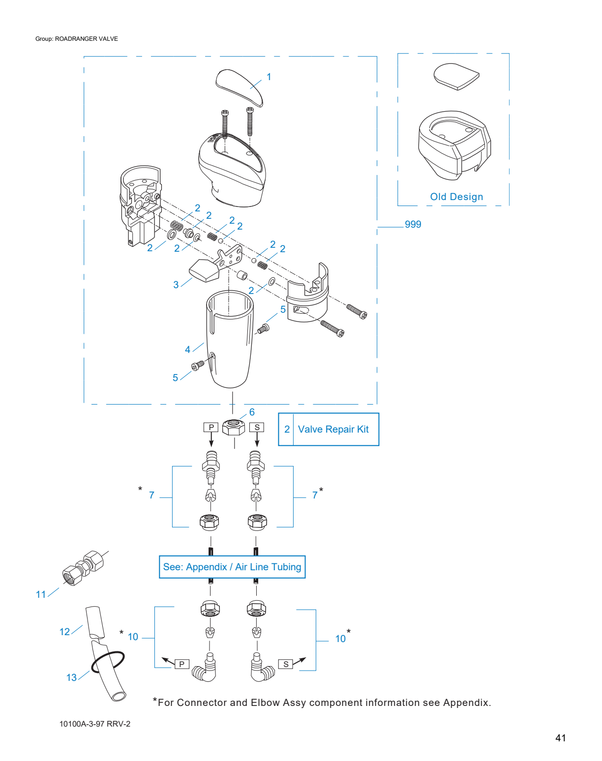 Eaton Fuller RT-12709H Roadranger Valve exploded-view diagram