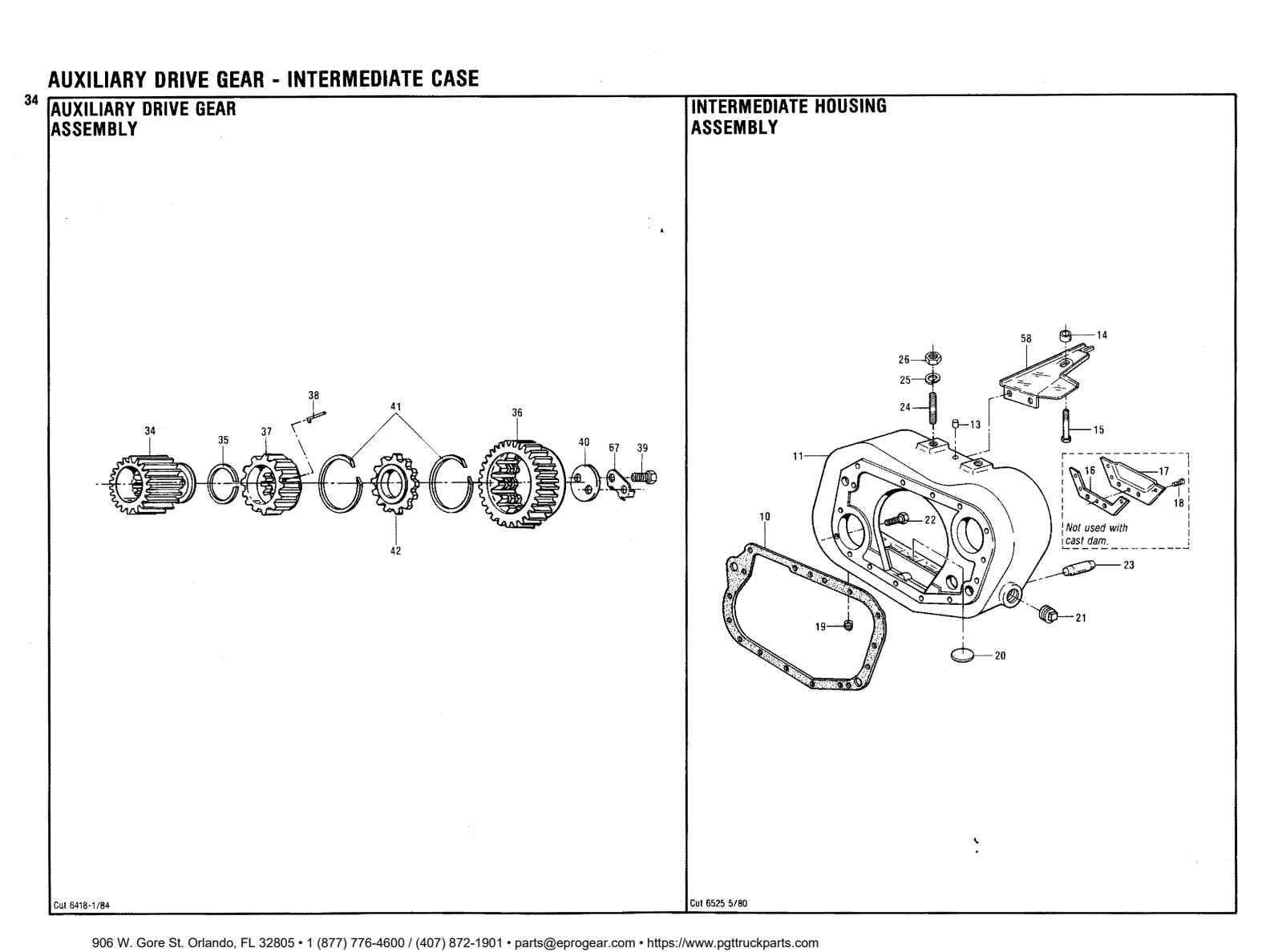 Eaton Fuller RT-6613 Auxiliary Drive Gear - Intermediate Case exploded-view diagram